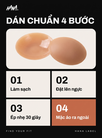 Miếng dán nhũ hoa silicone Hana Label