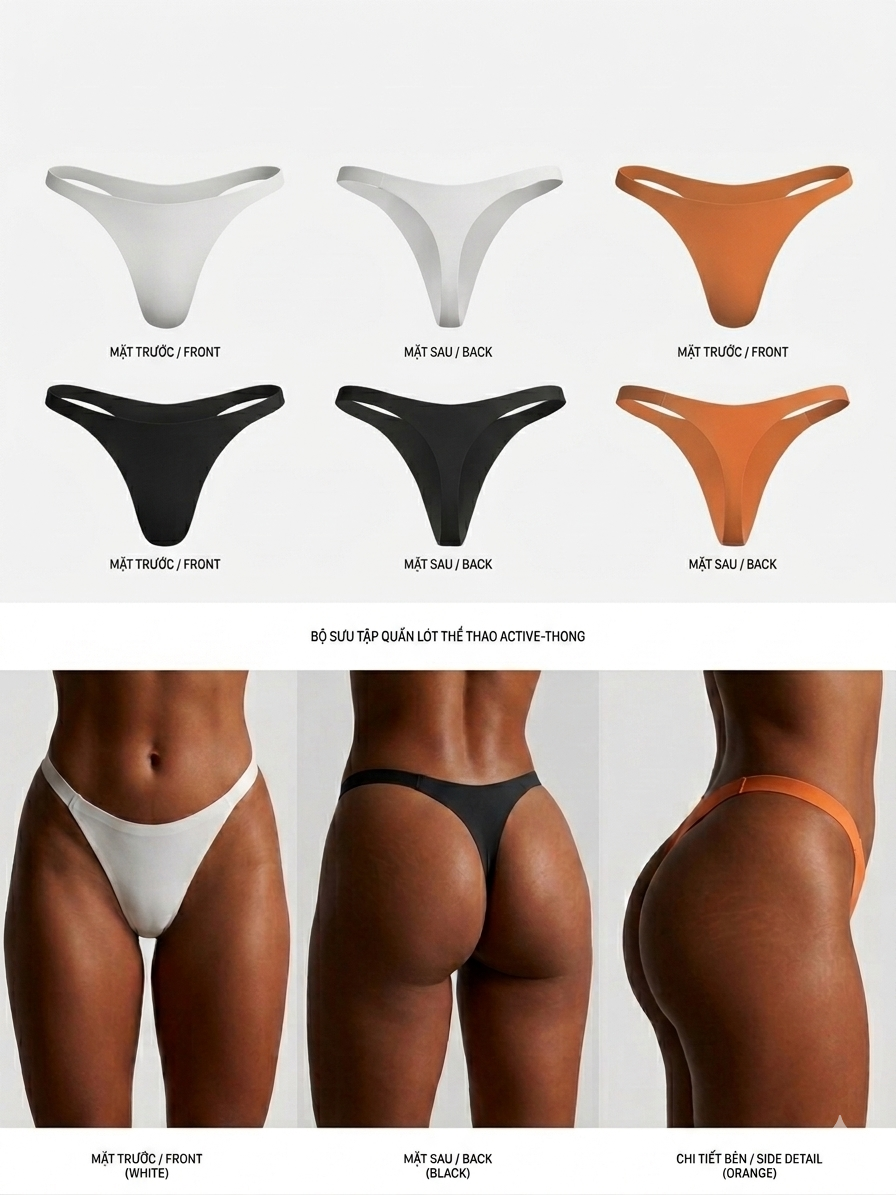 Combo 3 quần lót thể thao Active-thong
